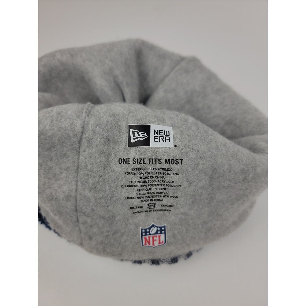 New Era Dallas Cowboys NFL Knit Beanie Pom Hat Blue White Gray Cuffed One Size - Picture 3 of 6